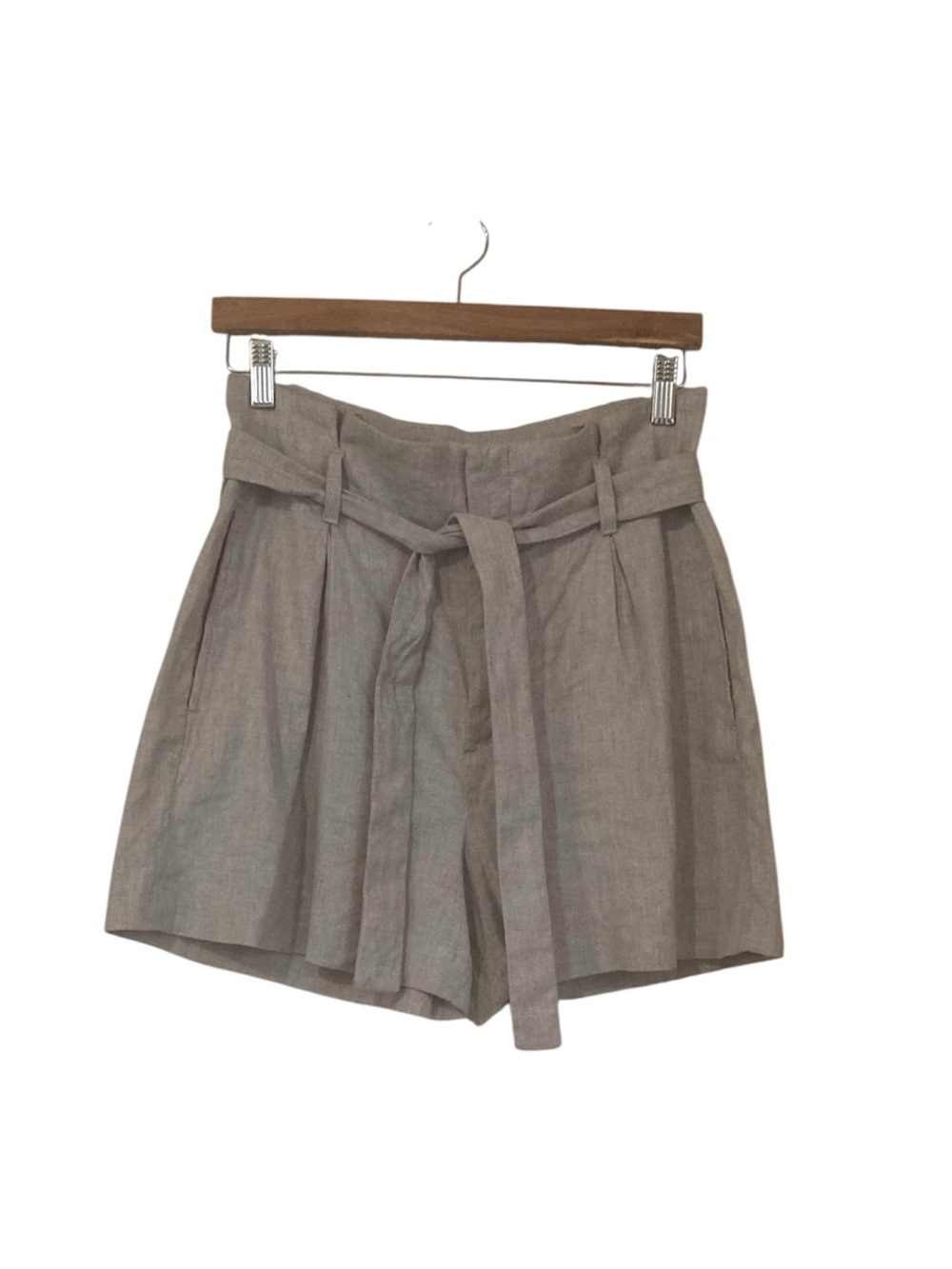 Banana Republic Linen Blend Paperbag Waist Style Shorts With Tie Belt Size 8